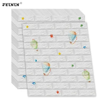 

3D stereo wall stickers cartoon pattern foam brick bedroom kids room background waterproof moisture-proof foam 3D stickers