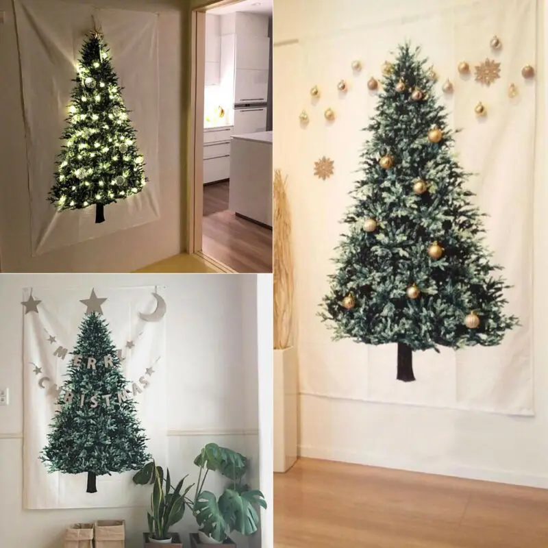 Christmas Tree Xmas Tapestry Wall Hanging For Living Room Bedroom Ins Hang Cloth Background Home Decor Christmas Decoration Decorative Tapestries Aliexpress