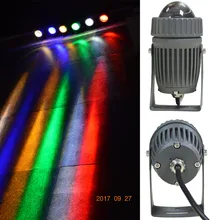 Светодиодный проектор на большие расстояния с питанием от Cree, наружное освещение, светодиодная лампа для газона, красный, желтый, зеленый, синий, теплый, белый, светодиодный свет в саду