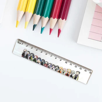 

Anime Demon Slayer: Kimetsu No Yaiba Kamado Tanjirou Cosplay Acrylic Ruler Measuring Scale Students Cartoon Measure Ruler Gift