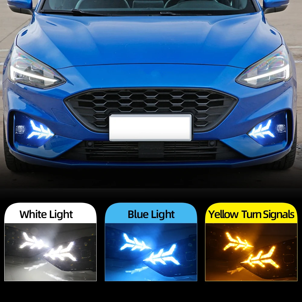 CSCSNL 1 пара дневные ходовые огни для Ford Focus 2019 2020 Автомобильный светодиодный