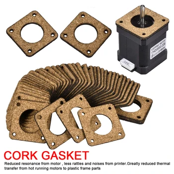

3mm Thickness Cork Nema 17 Stepper Damper Gasket Isolator 42 Motor Absorber For 3D Printer Motor universal inch