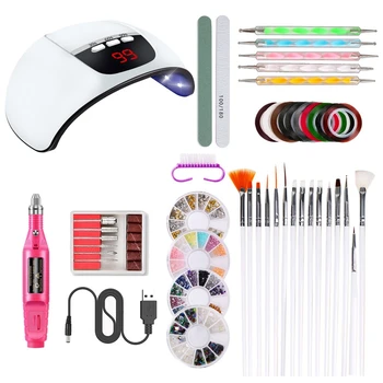 

Manicure Kit for Nail Art Nail Polisher with 36W UV Nail Lamp Nail Extension Set