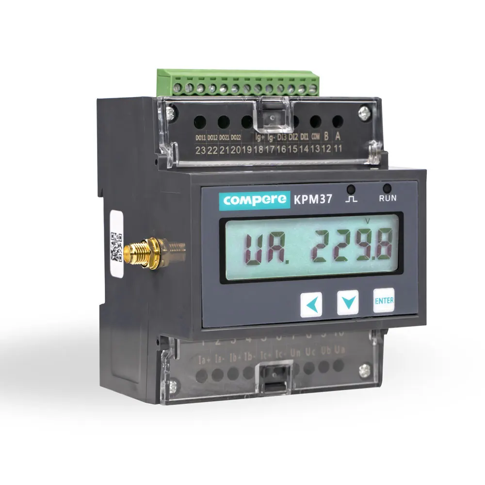 Двухисточник связи Modbus RTU MQTT Монтаж на DIN-рейку 3-фазный умный измеритель энергии |