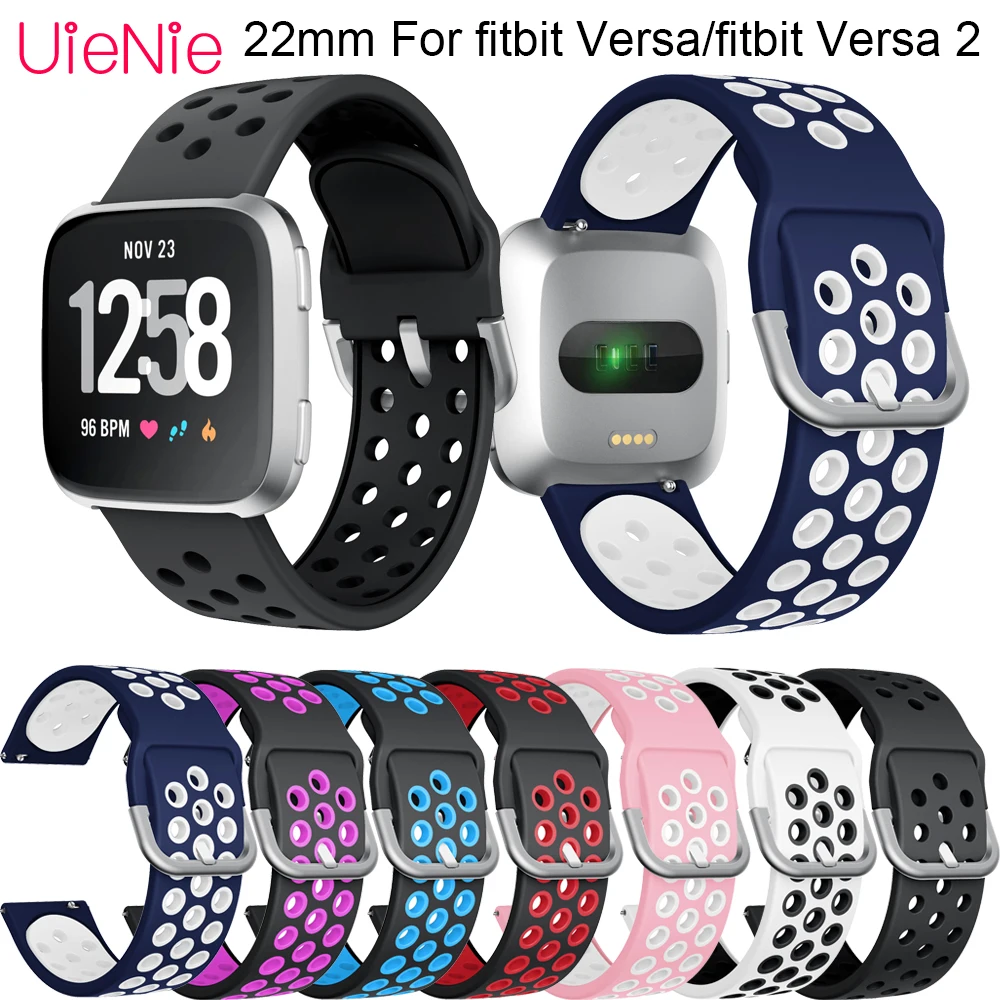 

22mm silicone replacement band For fitbit Versa classic Quick release bracelet For fitbit Versa 2 smart watch band accessories