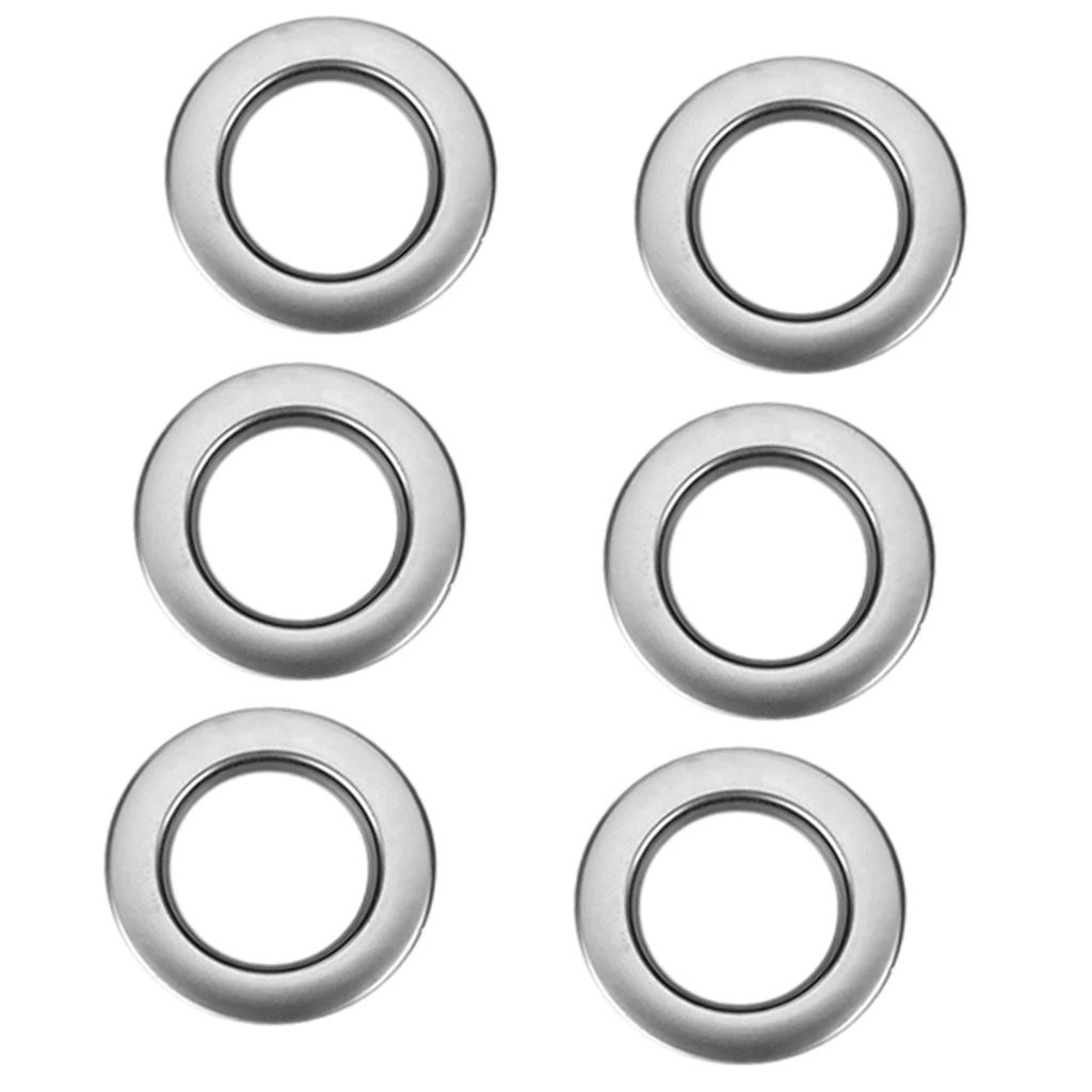 6 Plastic Snap Fix Ring Inner Dia.45mm Low Noise Ring for Eyelet Curtain Rod