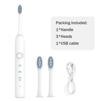 

New Sonic Electric Toothbrush Rechargeable Waterproof IPX8 Head For Women Replaceable Brush Modes Usb Charger 15 Men Toothb W7L0