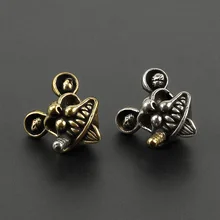 Медный латунный нож из бисера для курения животных череп Зонт EDC веревка Пряжка брелок подвесной фонарик креативный аксессуар подарок