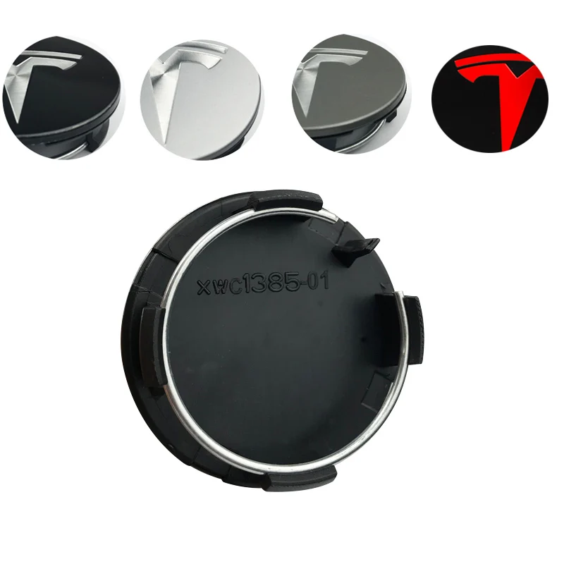 

For Tesla Model 3 S X Stainless Steel Wheel Center Caps Hub Cover Logo Badge 4Pcs