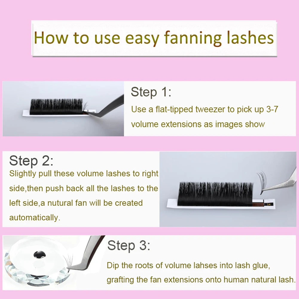 Ресницы для наращивания Easy Fanning 0 05 толщина супер мягкие автоматические цветущие