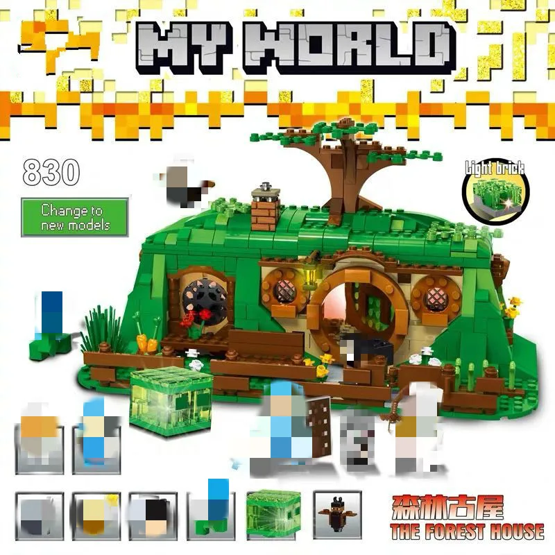 

Movie 705PCS An Unexpected Gathering tree model my world forest jungle ancient Hobbitinglys home building blocks legoinglys