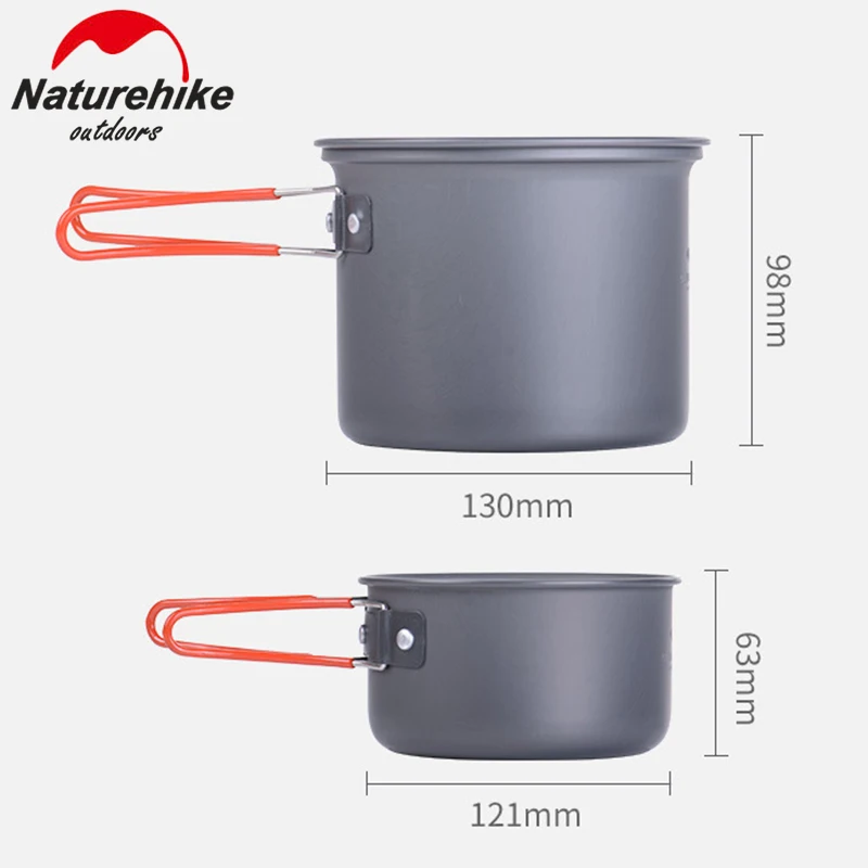 Naturehike для приготовления пищи чаша горшок плита духовка Набор Открытый Кемпинг посуда