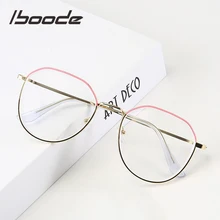 Iboode металлический анти-синий светильник зрелищная оправа для очков для женщин и мужчин Ретро Анти-голубые оптические очки оправа для мужчин и женщин oculos