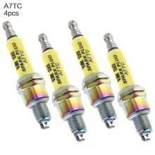 4 шт., насадки для мотоцикла A7TC Iridium, свечи зажигания ATRTC CR6HSA CR7HSA CR7HGP для педалей GY6125, мотоцикла, горизонтального типа 110