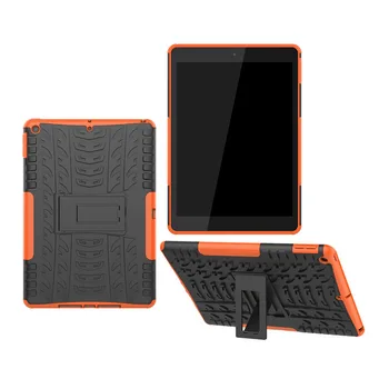 

100PCS/Lot For Apple iPad 10.2 2019 Hybrid Stand PC Cover Armor Case Soft TPU Back Cases