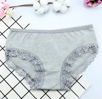 Размера плюс S/XL модные высококачественные женские трусики Прозрачное нижнее белье женские кружевные мягкие трусики сексуальное женское нижнее белье - Цвет: gray