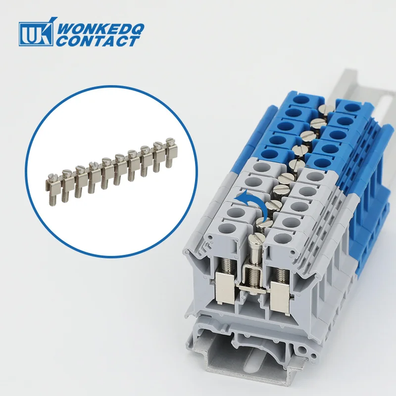 1Pc FBI10 8 Wiring Jumpers For UK6N UK6 Connector FBI 10 8 DIN Rail UK