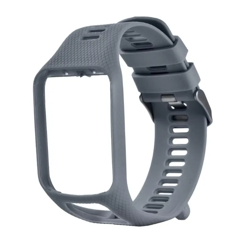 Мягкий силиконовый сменный Браслет для часов Ремешок для TomTom Runner 2 3 Spark 3 Golfer 2 Adventurer gps Смарт-часы аксессуары - Цвет: Grey