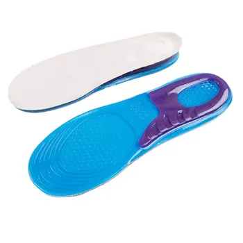 

24-31cm All Size Elastic Silicon Gel Insoles Shock Absorption Comfortable Running Sport Insoles Cushioning Insole Foot Care Pads