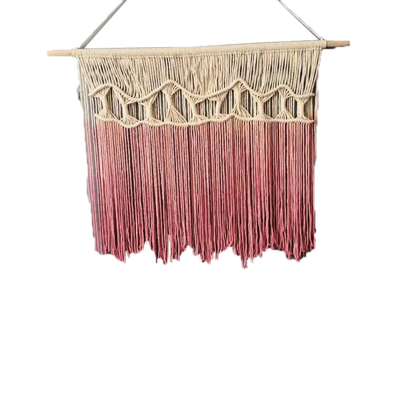 Nordic Hand Woven Bohemian Living Room Tapestry Rectangular Dyed