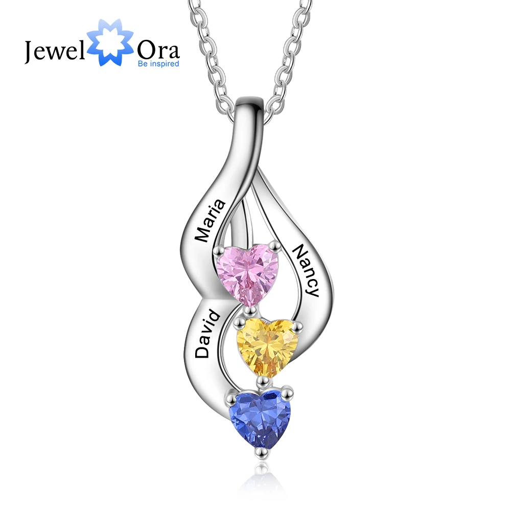 JewelOra Personalized Mother Necklace - 925 Sterling Silver, Custom Baby Feet Pendant With Birthstone, Gift For New Mom - View #9
