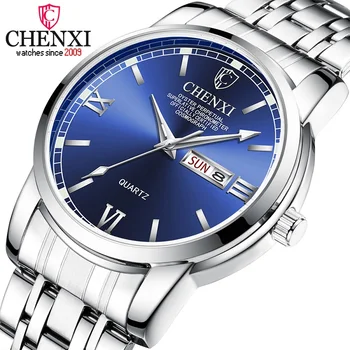 

Mens Watches New CHENXI Top Luxury Brand Full Steel Waterproof Quartz Watch Men Fashion Business Date Clock Relogio Masculino