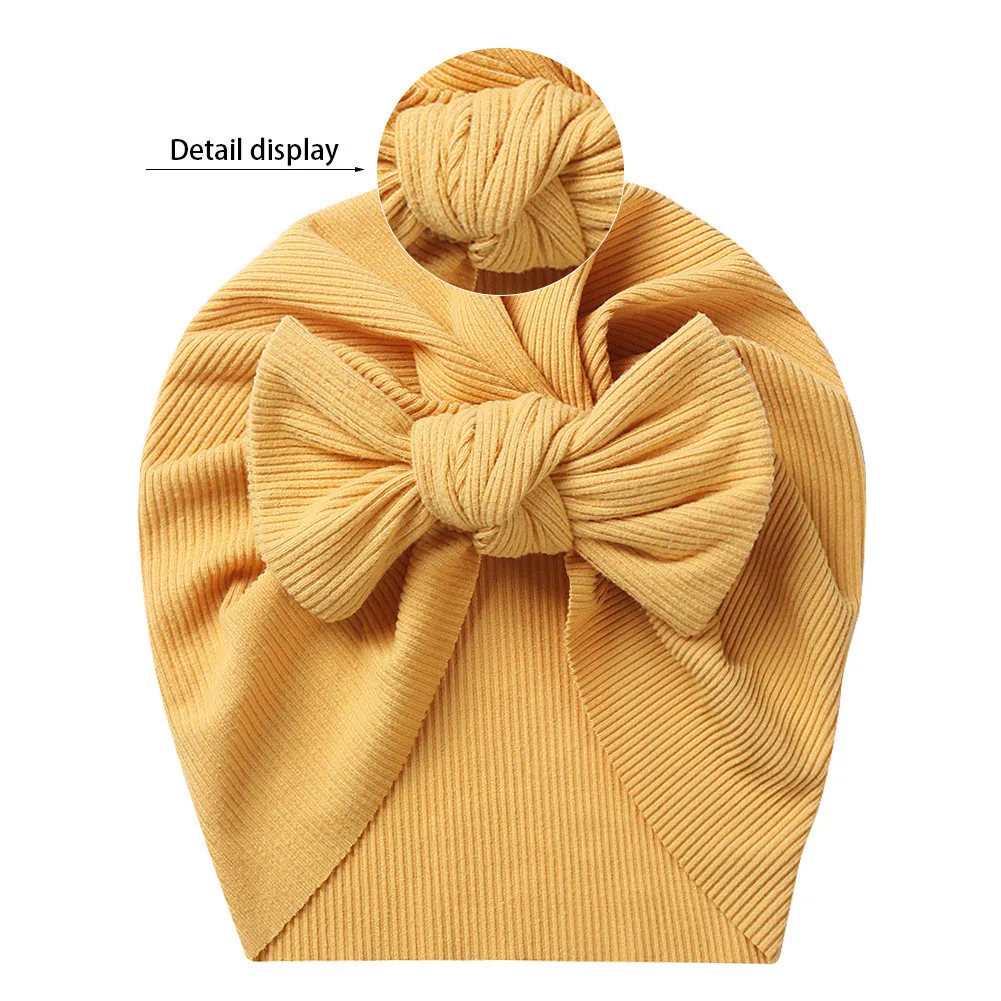 baby accessories diy 2021 Baby Accessories For Newborn Toddler Kids Baby Girl Boy Turban Cotton Beanie Hat Winter Cap Knot Solid Soft Hospital Caps car baby accessories