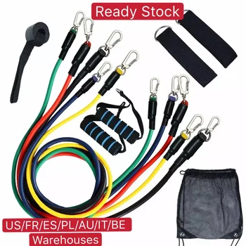 

11pcs/set Pull Rope Fitness Exercises Resistance Bands Latex Tubes Pedal Excerciser Body Training Workout Yoga Elastic band