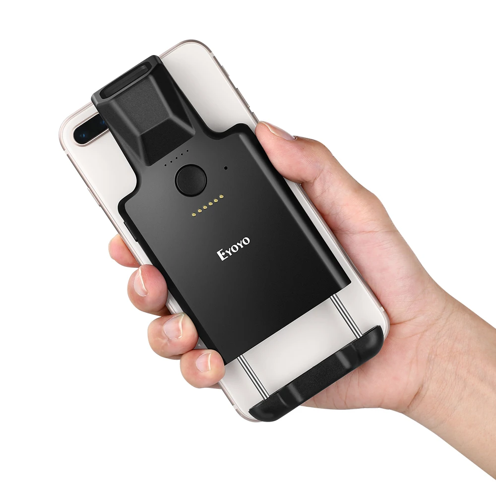 

Eyoyo 1D Back Clip Bluetooth Barcode Scanner Work with Phone, Portable Barcode Reader with Bluetooth Function Compatible