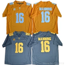 Tennessee Peyton Manning 16 колледж Джерси-белый черный оранжевый сшитый Размер S-3XL
