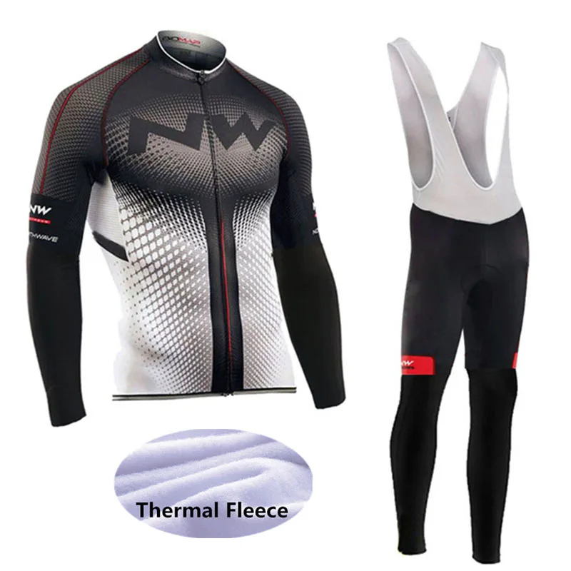 Cycling Set Pro зимние теплые флисовые велосипедные майки, комплекты одежды для горного велосипеда, одежда с длинным рукавом, одежда для велосипеда - Цвет: Cycling Set