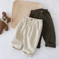 MILANCEL 2026 printemps automne solide enfants garçons pantalons droits mode enfants vêtements pantalon bref jean pour 1-6 ans 1