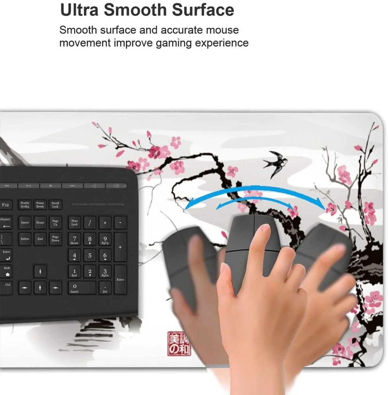 Mouse Pad Computer Desk Mat Sakura Mousepad Custom Computer New Desk Mats Office Laptop Natural Rubber Soft Mouse Pad Japanese Pagoda And Cherry Blossom