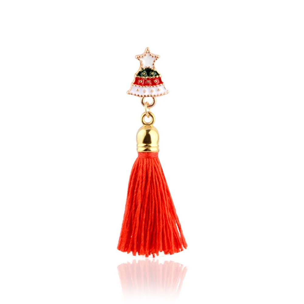 New Tassel Cartoon Christmas Elk Santa Claus Enamel Brooches Pin Badge Jewelry Clothes Clips Gift MV66 | Украшения и аксессуары