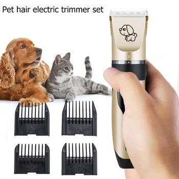 

110-240V Pet Dog Cat Hair Trimmer Mute Cutter Machine Pet Haircut Clipper Grooming USB Electric Shaver Kit
