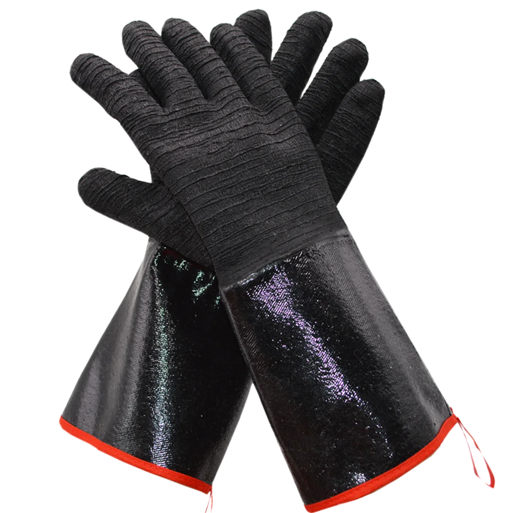 1 Pair Neoprene Rubber Oven Mitts Chicken Meat Heat Resistant Gloves