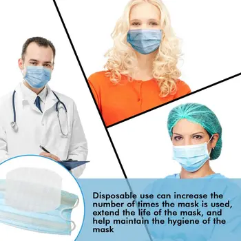 

10/20/50/100pcs Disposable Non-Woven Mask Pad Breathable Respirator Filter Replacement Dustproof Safety Gasket Cushion