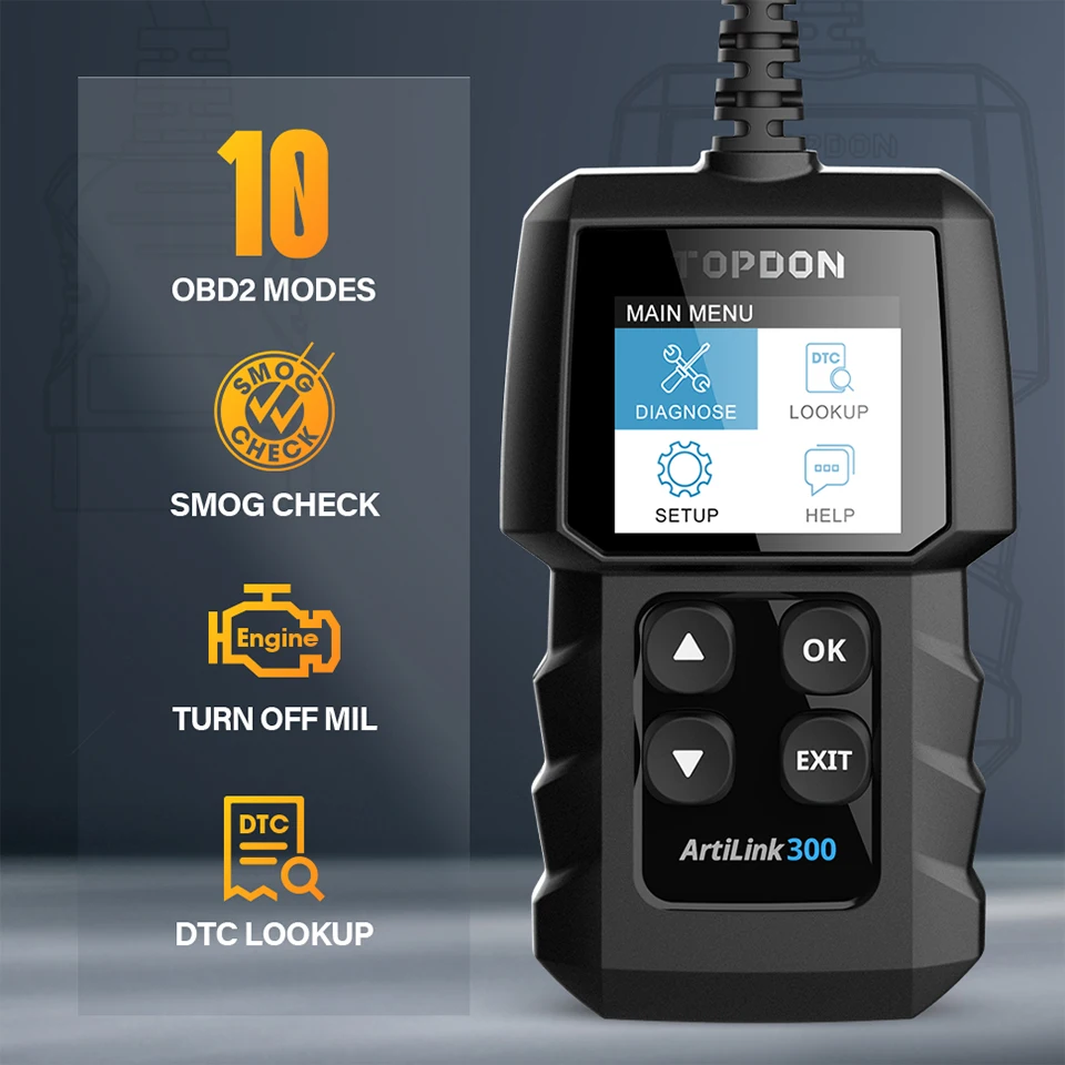 TOPDON AL300 OBD2 сканер OBDII OBD 2 считыватель кодов автомобиля диагностический инструмент