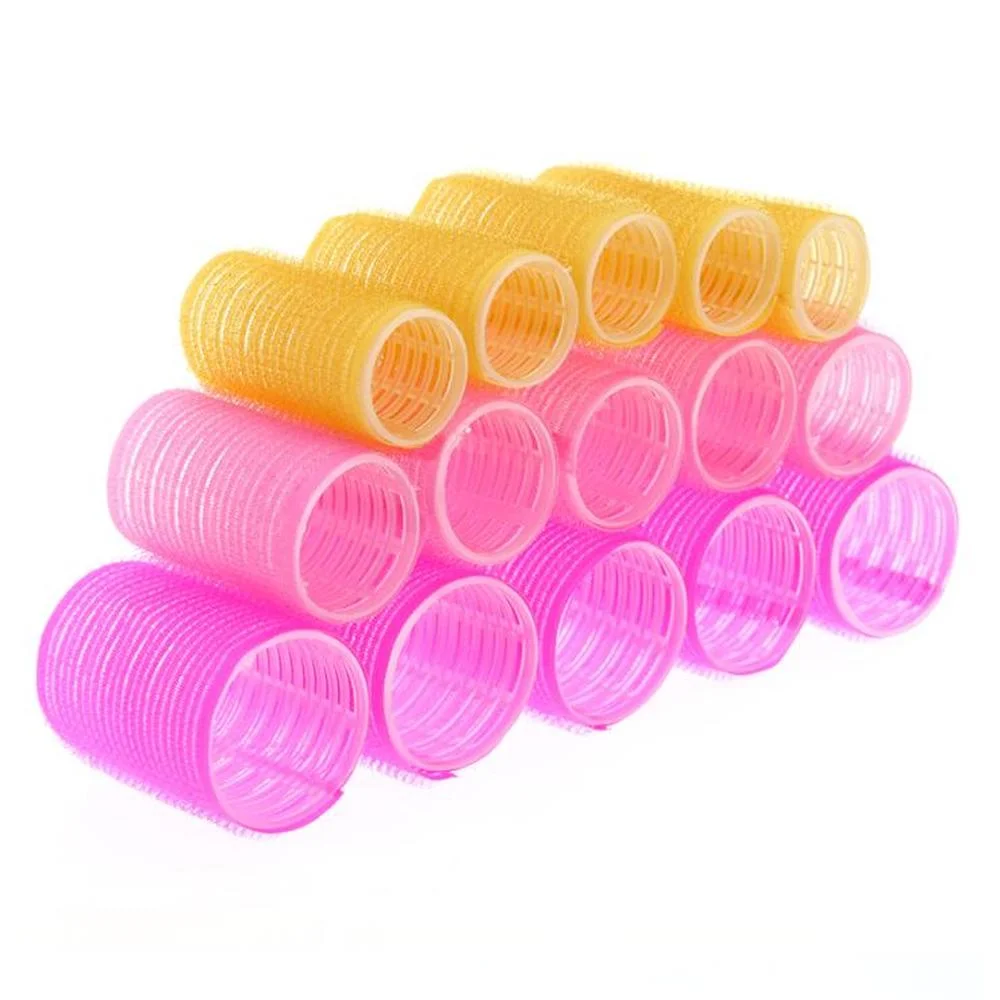 6pcs DIY Hair Rollers Self Adhesive Hair Curlers Rollers Curling Styling Roller Curler Wave
