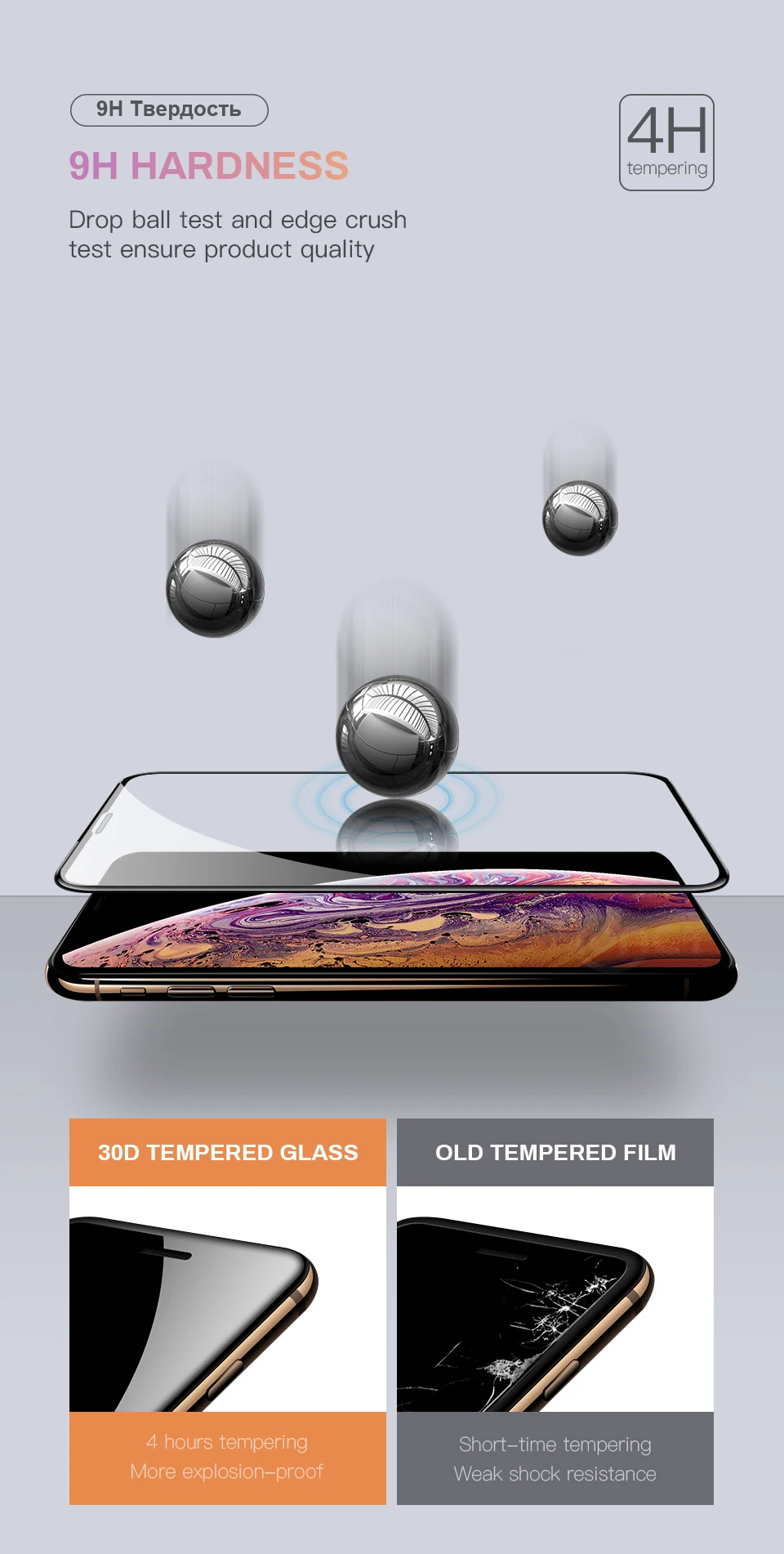Полное покрытие 30D Защитное стекло для iPhone 7 6 6s X Закаленное стекло на iPhone 7 8 Plus Xr Xs 11 pro Max X защита экрана