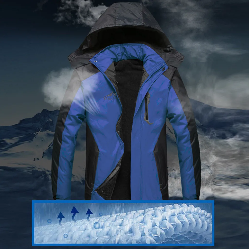 SAGACE мужская куртка из мягкого флиса с капюшоном в стиле пэчворк ветрозащитная Водонепроницаемая дышащая мужская теплая кожаная куртка три в одном