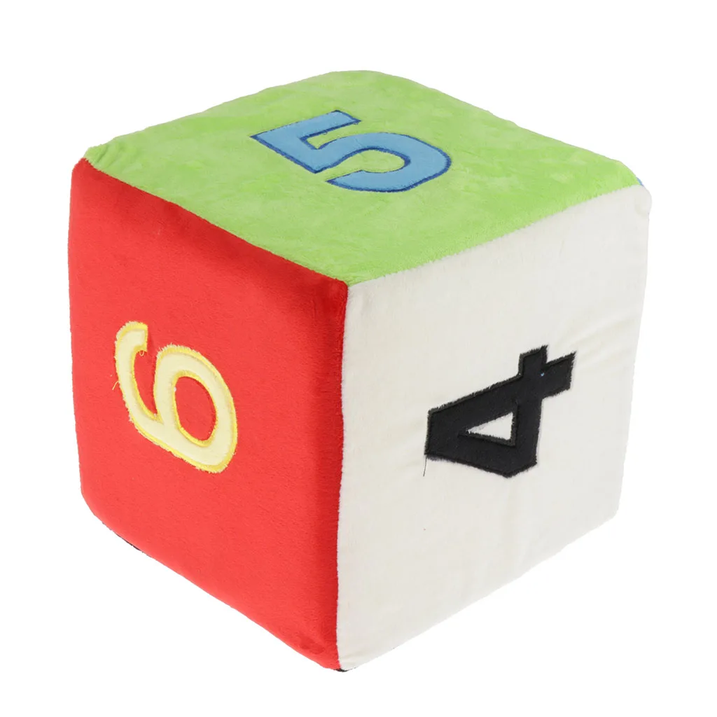 20cm Large 6 Sided Plush Dice Kids Stuffed Toys Cubic Pillow Cushion Sofa Decoration for Children