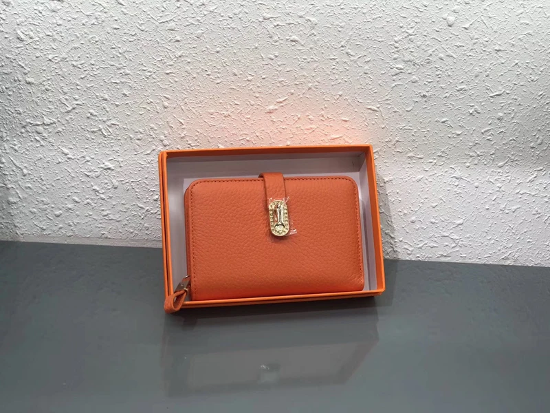 6915S orange Дизайнерские кошельки из натуральной кожи, известный бренд, Женский кошелек, модная сумка для денег, карман для сотового телефона, роскошный длинный кошелек для девушек K6913 - Color: 6915S orange
