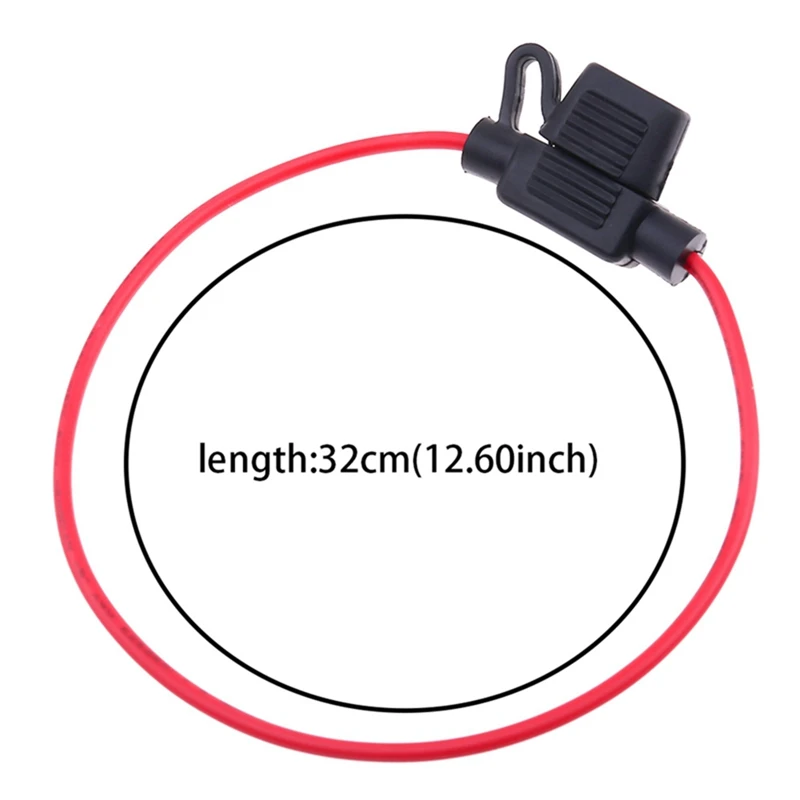 1 шт. водонепроницаемый авто встроенный мини в линии держатель предохранителя без Плавкие Вставки 30 см