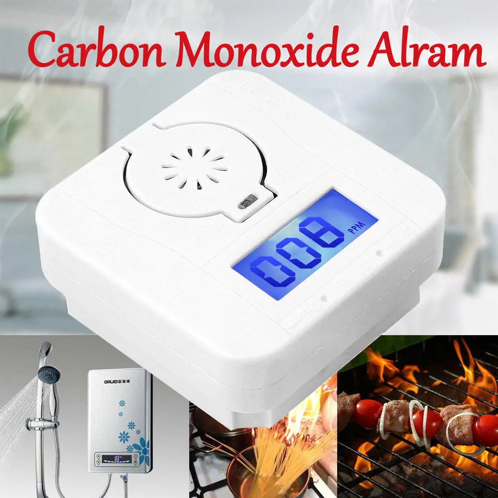 Sensor de alarma Digital de monóxido de carbono Co2, Detector de temperatura, pantalla LCD, detectores de monóxido de carbono