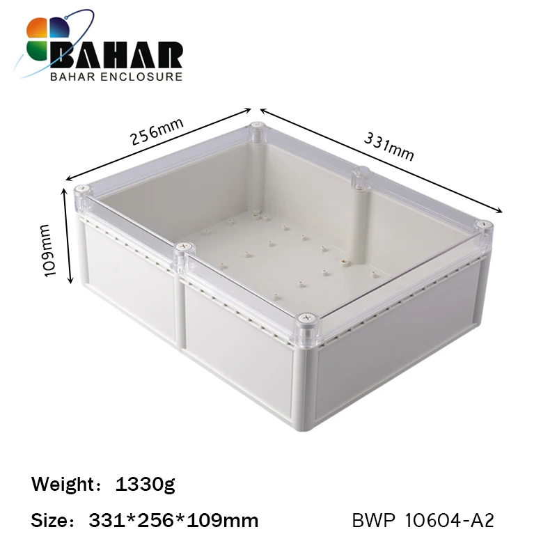 Электроника цепи проект пластиковые водонепроницаемые коробки 331*256*109 мм DIY водонепроницаемая распределительная коробка ABS пластиковый корпус проекта IP68 - Цвет: BWP10604-A2