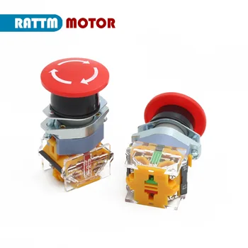 

Large Red Sign Emergency E-Stop Mushroom Push Button Switch Release 22mm 1 NO 1 NC Station Normally Closed CNC Router