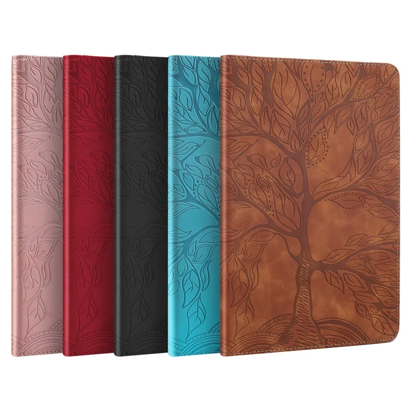 Etui for Samsung Galaxy Tab S5e Case 10 5 inch Emboss Tree Leather Flip Case for Samsung S5e Tablet Case Coque SM-T720 SM-T725-5