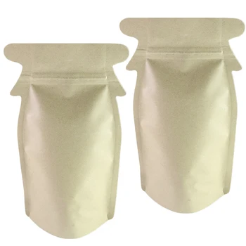 

Recyclable Kraft Paper Storage Bags Aluminum Foil Mylar Bags Hermetic Stand Up Snack Jar Bags Eco Friendly Plastic Zip Lock Bags
