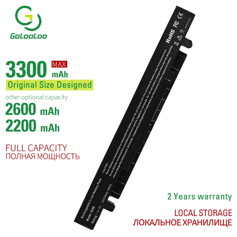Gololoo 4 ячейки Аккумулятор для ноутбука ASUS K550LC K550V K550VB K550VC P450 P450C P450CA P450CC P450LA P450L P450LB